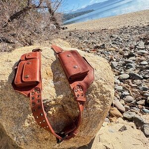 Elegant Brown Leather Women's Belt NWOT